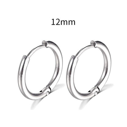 2022 New Simple Stainless Steel Gold Small Hoop Earrings for Women Men Cartilage Ear Piercing Jewelry Pendientes Hombre Mujer